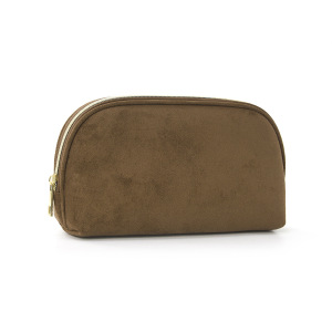 Simple Solid Color Suede Women's Makeup Bags h5