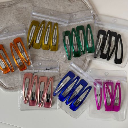 Einfache Haarspangen Aus Einfarbigem Aluminium Für Den Täglichen Gebrauch