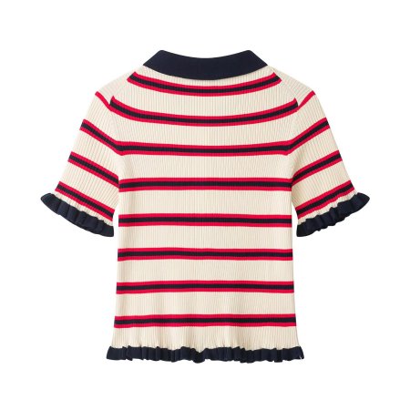 Casual Stripes Straight Knit Cardigan 2