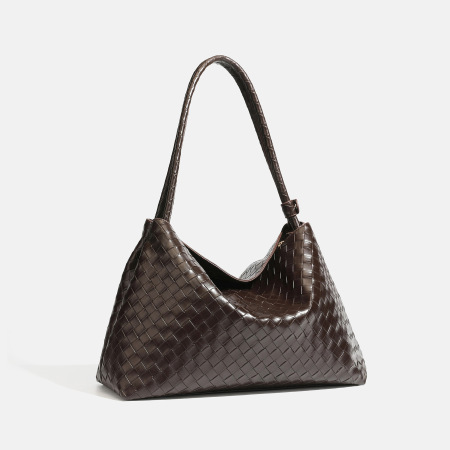 Parisian Chic Style Woven Solid Color Woven Pu Women's Square Shoulder Bags