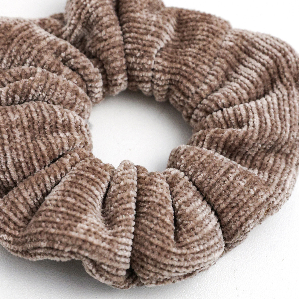 5-Delige Simple Series Dagelijkse Effen Kleur Fluweel Scrunchies Set h5Afbeelding5