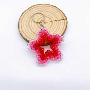 Simple Series Daily Beads Mixed Color Star Alloy Keychain h5