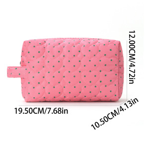 Simple Series Casual Solid Color Polka Dots Polyester Makeup Bags h5 Picture7