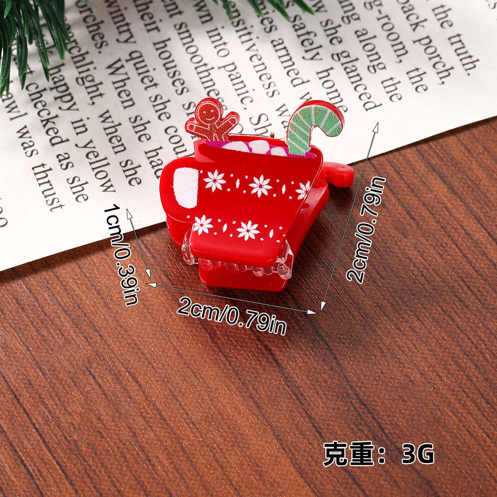 Ethnic Series Cute Cartoon Christmas Acrylic Hair Claws h5Picture3