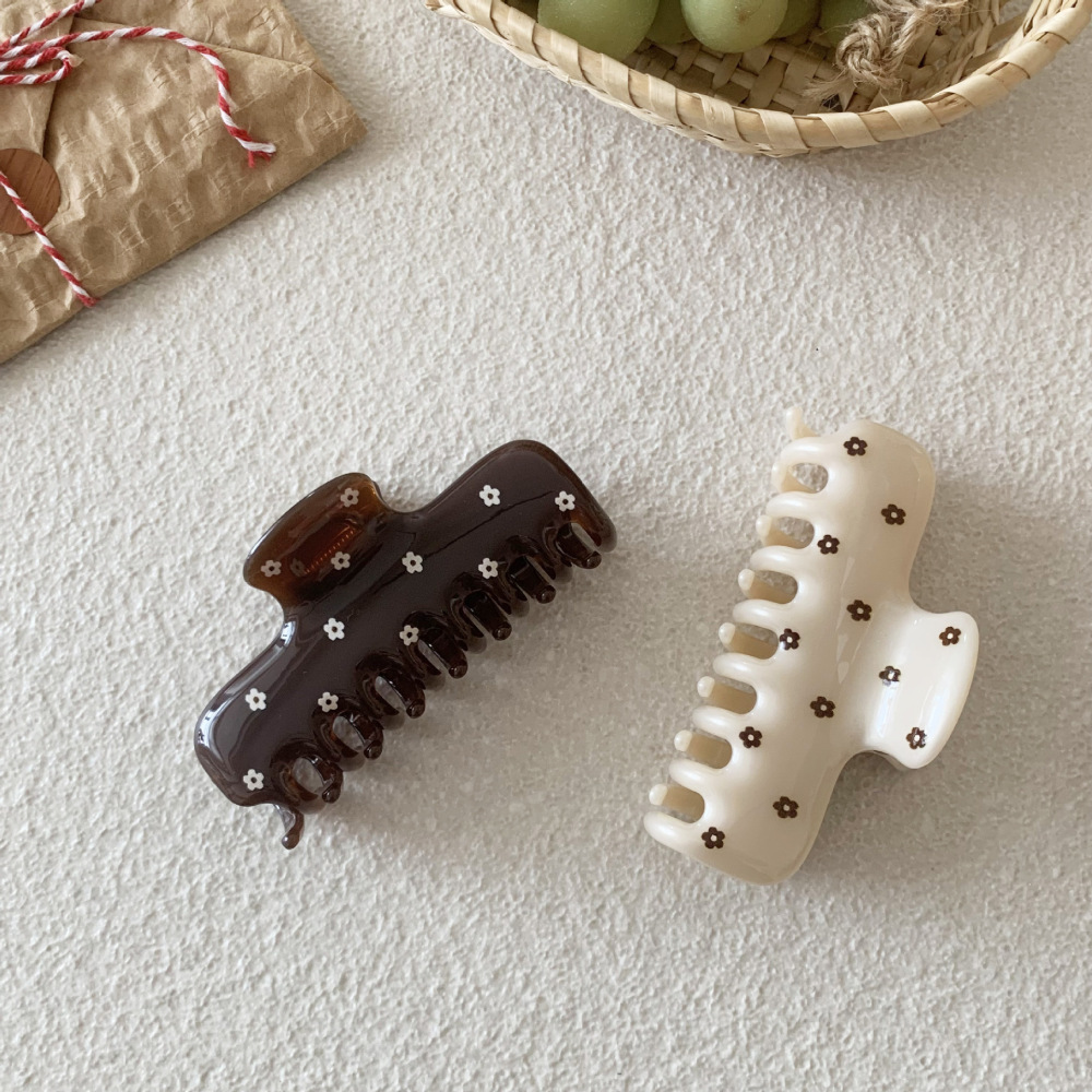 Simple Series Daily Flower Solid Color Polycarbonate Hair Claws h5Picture4