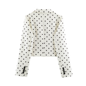 Elegant Polka Dots Button Slim Fit Jackets & Coats h5 Picture2