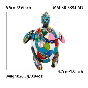 Luxurious Series Retro Animal Mixed Color Metal Rhinestone Brooches h5 