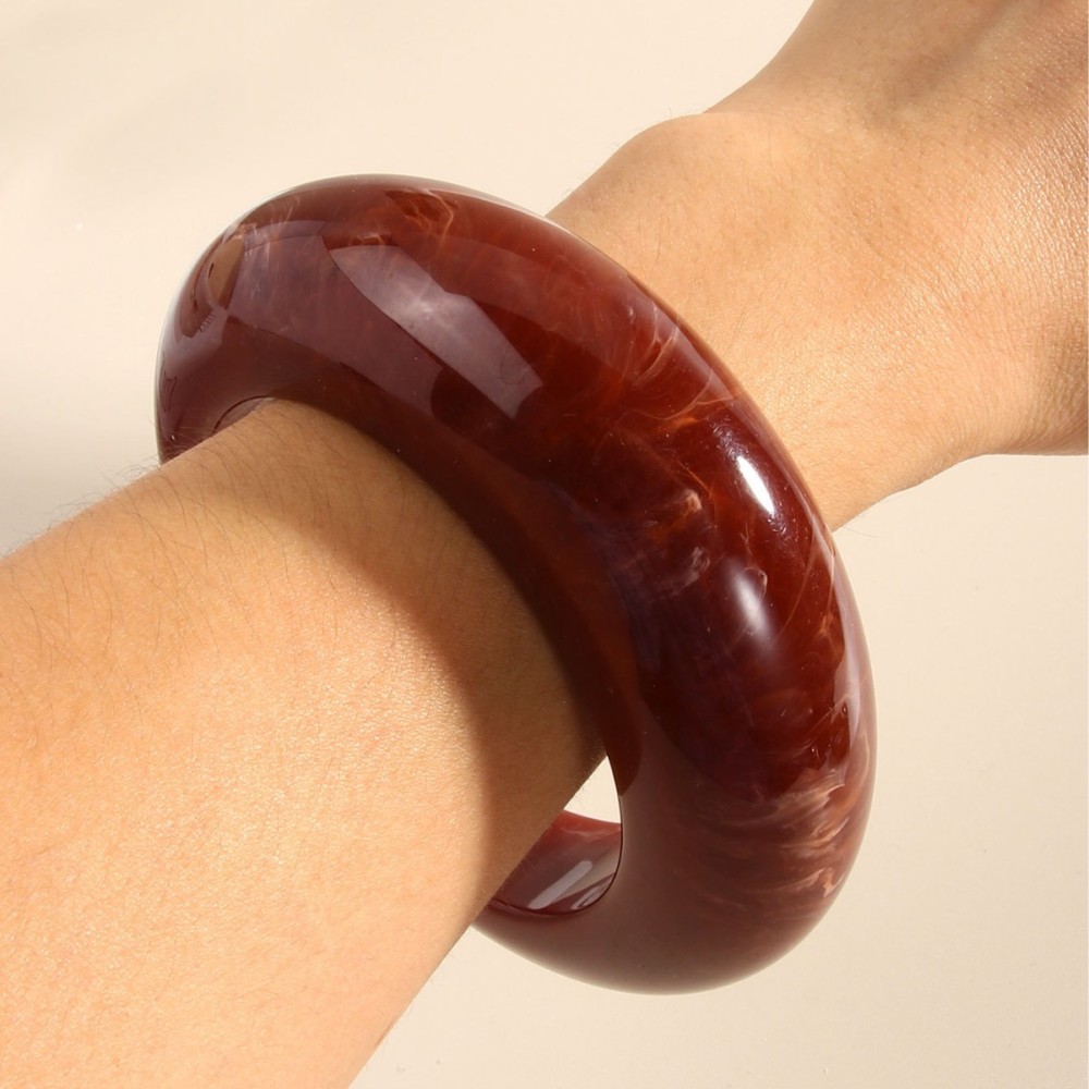 Classic Series Daily Gradient Color Stainless Steel Waterproof Women's Bangles h5Picture3