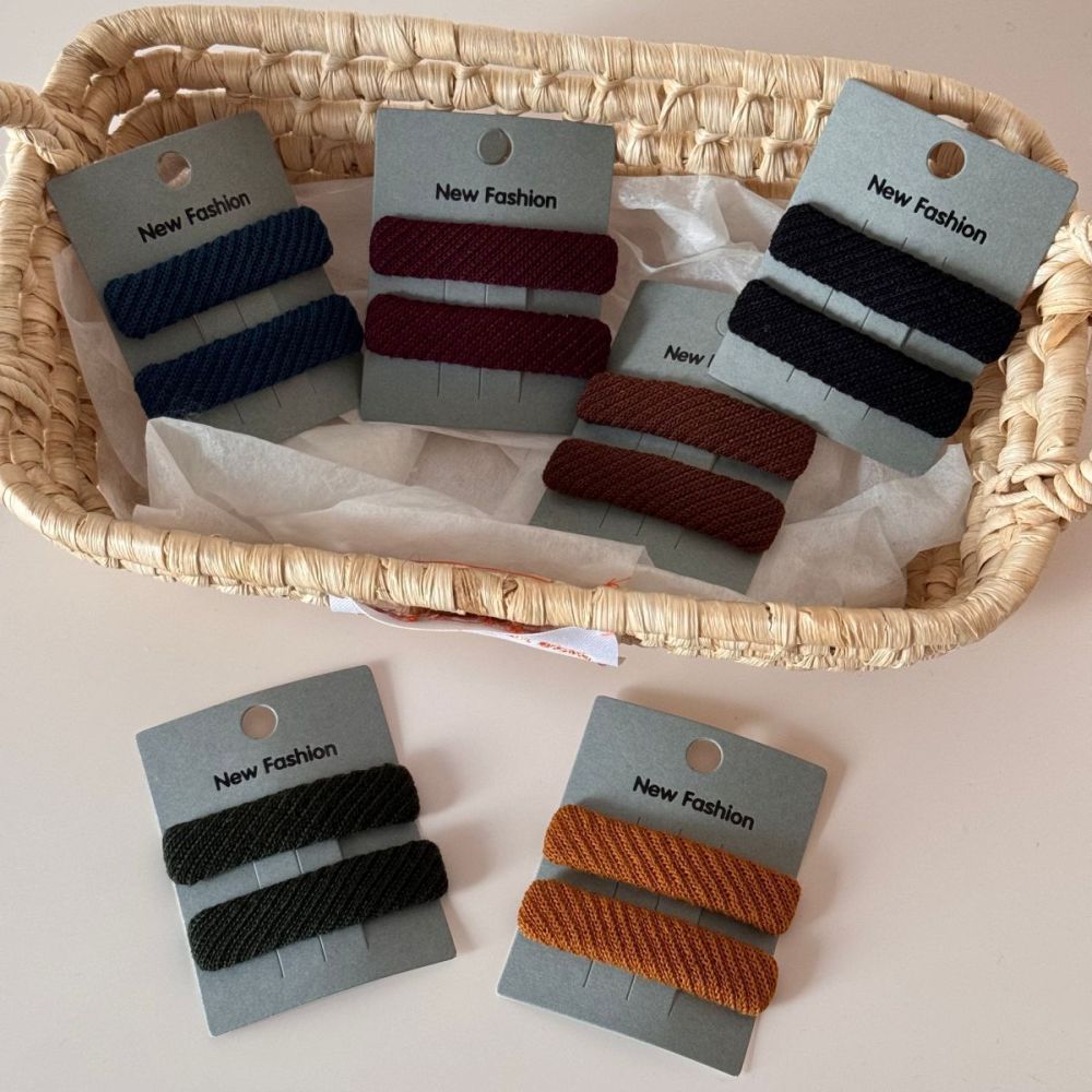 Simple Series Daily Solid Color Fabric Hair Clips Picture3