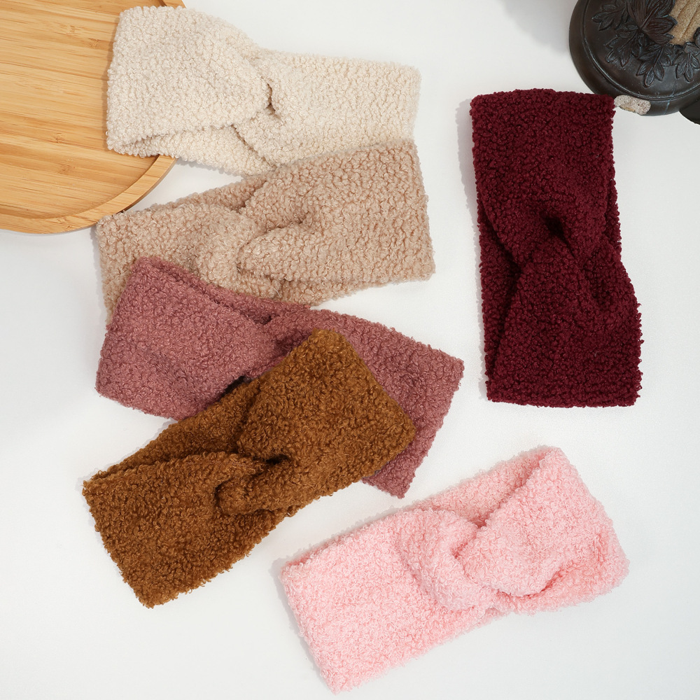 Simple Series Dagelijkse Strikjes Effen Kleur Gedraaide Polyester Haarbanden h5Afbeelding4