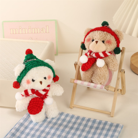 Simpatici Portachiavi Natalizi A Forma Di Orsetto In Peluche Per Borse. 2
