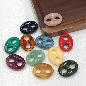 Retro Simple Series Diy Irregular Shape Gradient Color Acrylic Beads h5