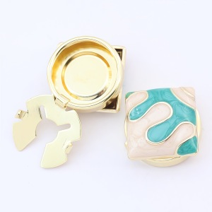 Classic Series Retro Irregular Shape Mixed Color Geometric Shape Alloy Cufflinks h5 