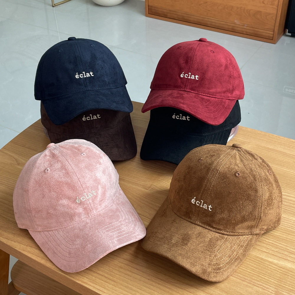 Simple Series Casual Letter Solid Color Suede Baseball Cap Picture2