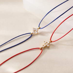 Flower Cross Stainless Steel Waterproof Gold Color Zircon Women's Braided Bracelets h5 Picture3