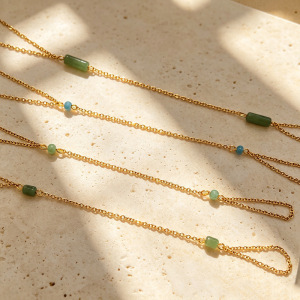 Ethnic Series Ethnic Irregular Shape Stainless Steel Waterproof   Gold Color  Women's Hand Chain h5 Picture2
