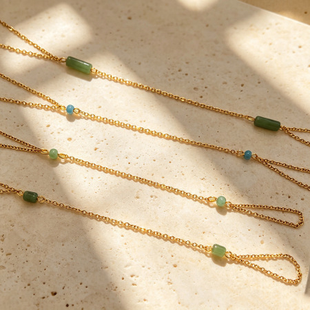 Ethnic Series Ethnic Irregular Shape Stainless Steel Waterproof Gold Color Women's Hand Chain 2