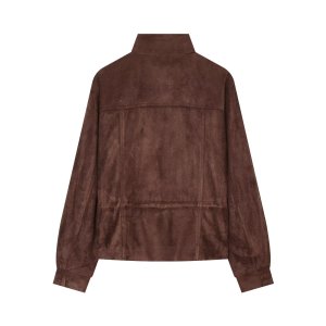Retro Solid Color Tie-Up Straight  Jackets & Coats h5 Picture2