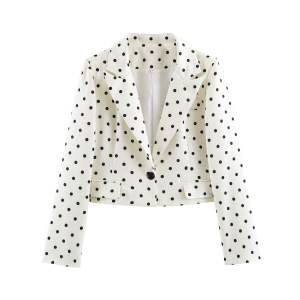 Elegant Polka Dots Button Slim Fit Jackets & Coats h5 Picture5