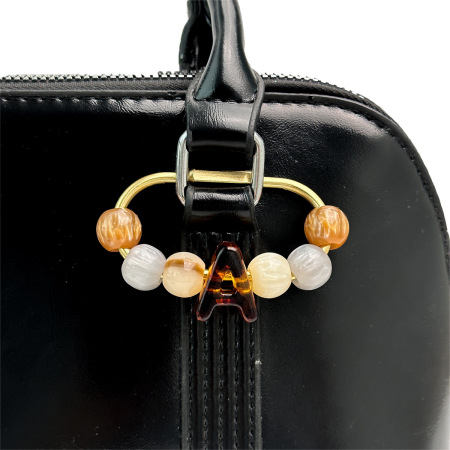 Simple Series Casual Letter Leopard Print Beads Mixed Color Gradient Color Alloy Bag Charms 2