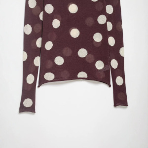 Retro Elegant Polka Dots Sheer Slim Fit Knitted Jumper h5 Picture3