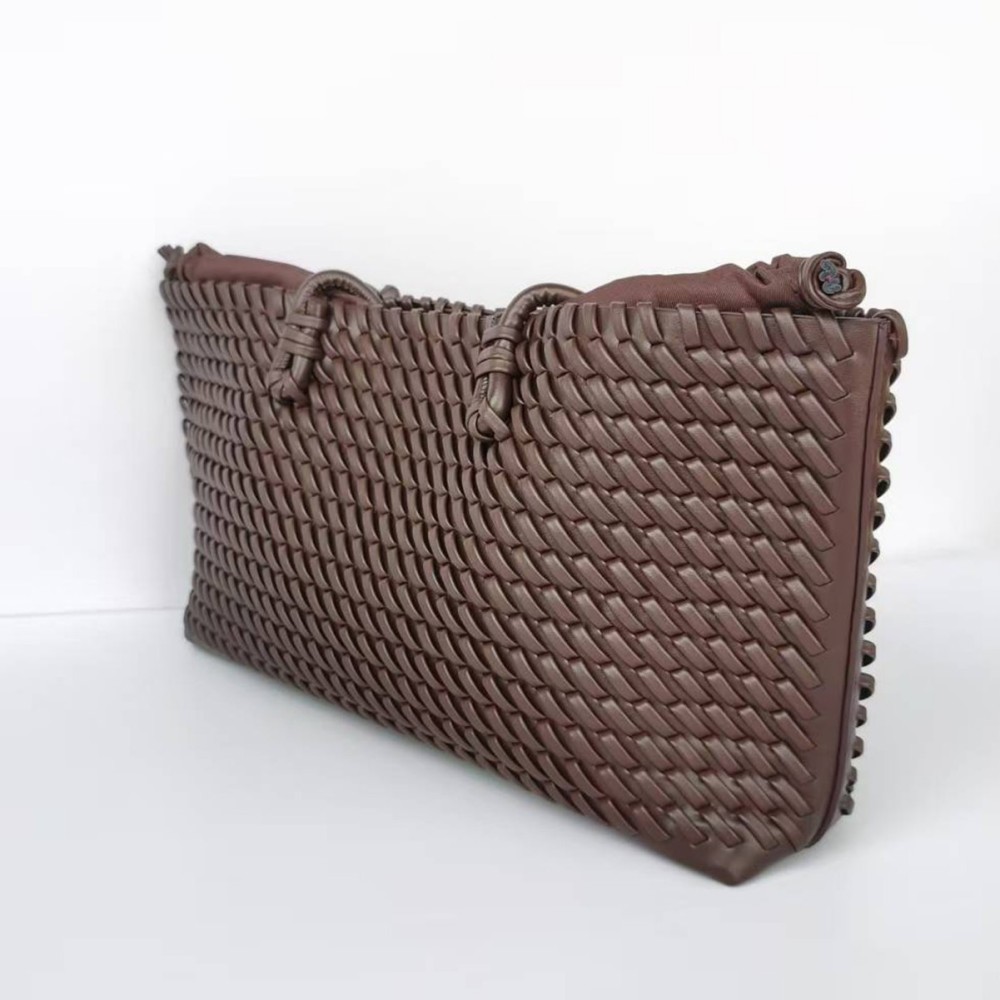 Casual Style Woven Solid Color Woven Pu Women's Square Tote Bags h5Picture6