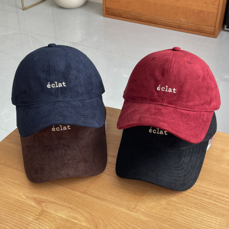 Simple Series Casual Letter Solid Color Suede Baseball Cap