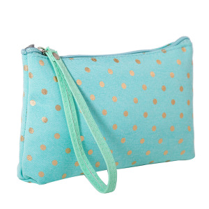 Simple Series Daily Solid Color Polka Dots Polyester Makeup Bags h5