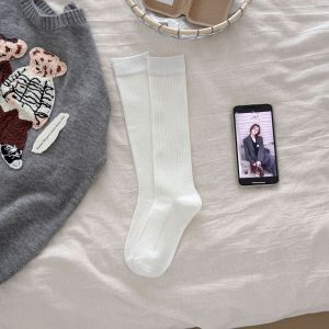 Women's Slight Bounce Basic Solid Color Calf Socks h5