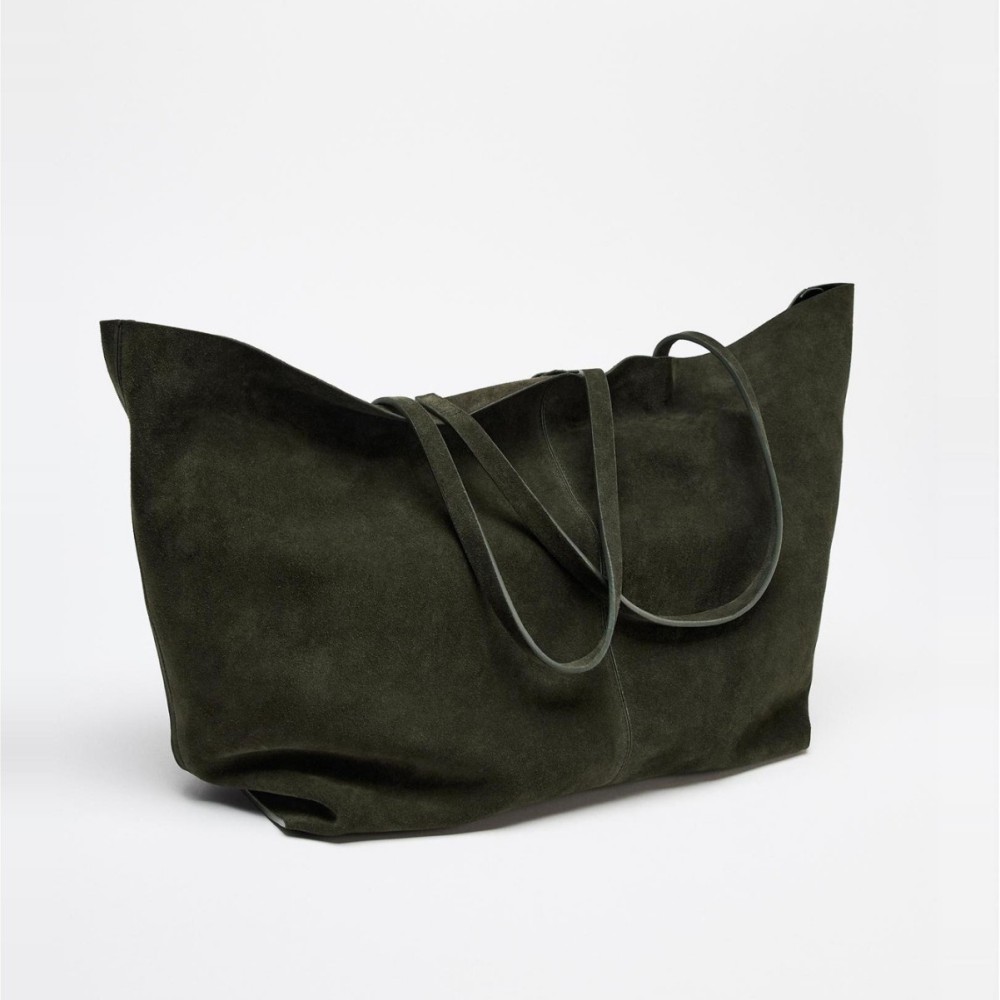 Casual Style None Solid Color Suede Women's Square Tote Bags h5Picture3