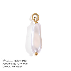 Simple Series Diy Irregular Shape Stainless Steel Waterproof   Gold Color  Women's Pendants h5 