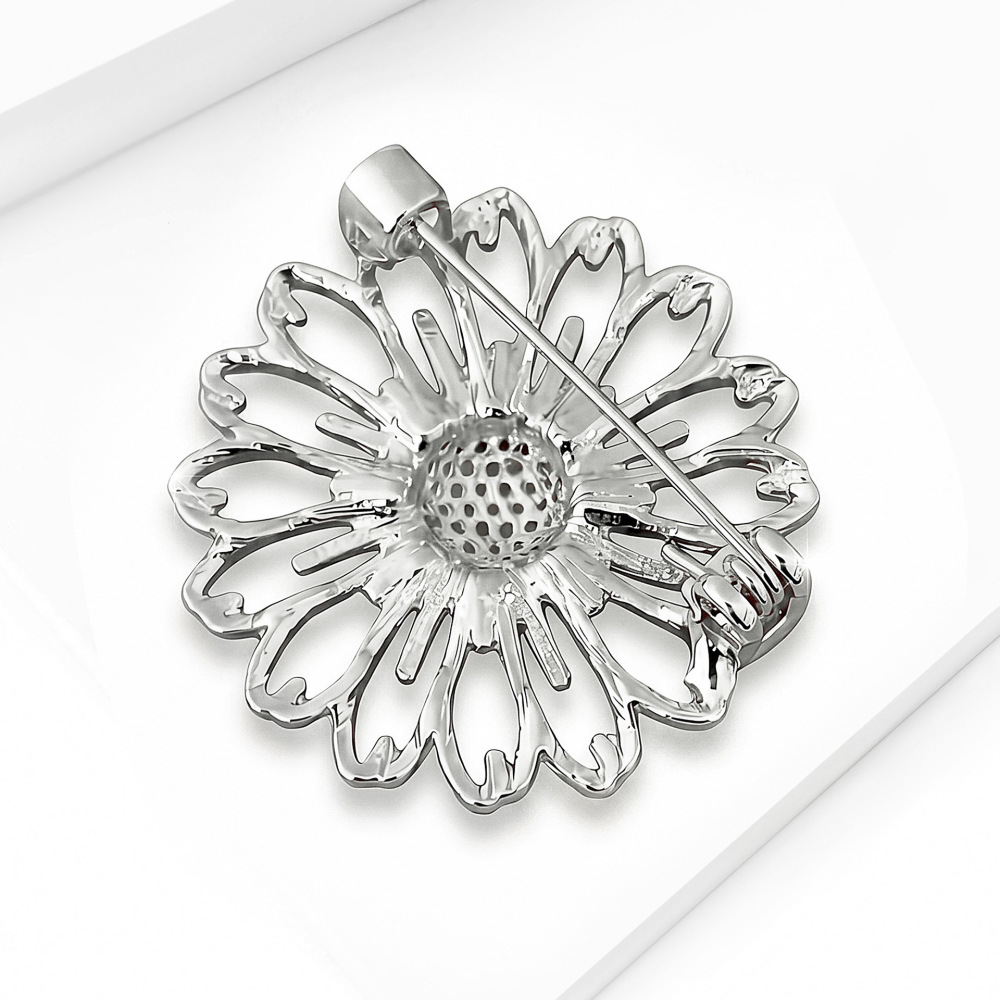 Simple Series Daily Flower Solid Color Metal Brooches Picture3