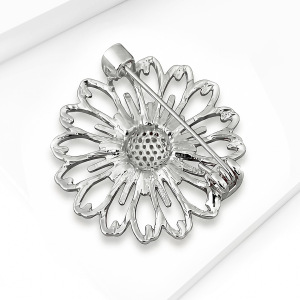 Simple Series Daily Flower Solid Color Metal Brooches h5 Picture3