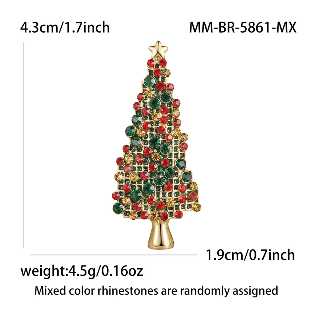 Luxurious Series Retro Christmas Metal Rhinestone Brooches