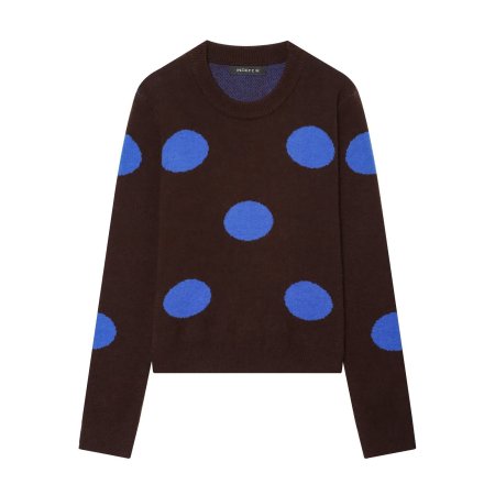Retro Polka Dots Loose Fit Knitted Jumper