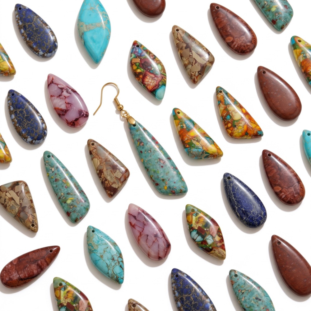 Classic Series Diy Irregular Shape Gradient Color Natural Stones Women's Pendants h5Picture2