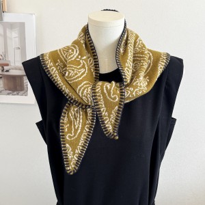 Ethnic Series Casual Mixed Color Paisley Pattern Polyester Triangular Scarves h5 Picture3