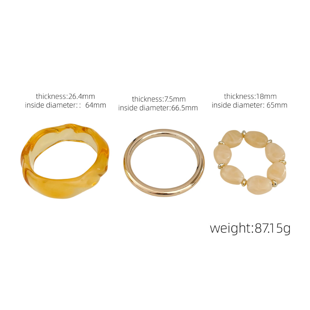 Beads Gradient Color Resin Ccb Women's Bracelets Sets Picture5