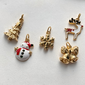 Classic Series Diy Christmas Stainless Steel Waterproof   Gold Color  Women's Pendants h5 Picture3