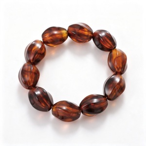 Simple Series Retro Irregular Shape Gradient Color Resin Women's Beaded Bracelets h5 