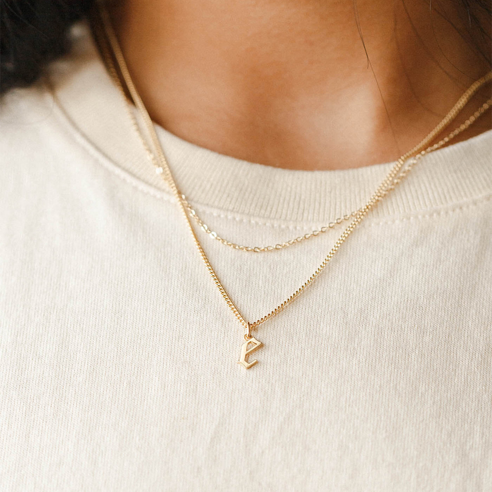 Simple Series Diy Letter Stainless Steel Waterproof   Gold Color  Women's Pendants Picture4