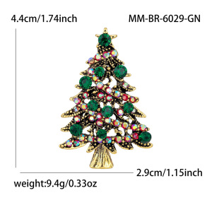 Ethnic Series Vacation Christmas Plant Metal Rhinestone Brooches h5 