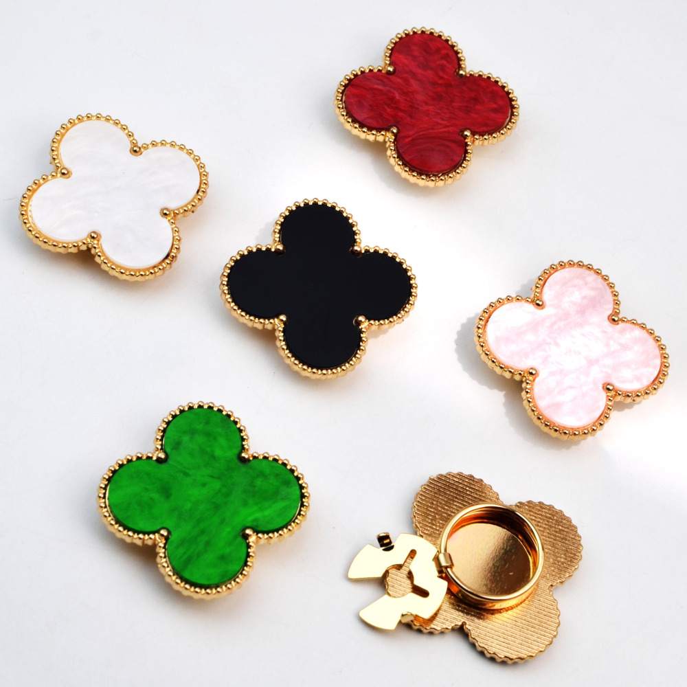 Simple Series Daily Solid Color Clover Sea Shells Shell Cufflinks Picture2