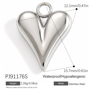 Simple Series Diy Irregular Shape Heart Animal Fruit Stainless Steel Waterproof Women's Pendants h5
