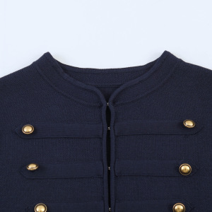 Elegant Solid Color Button Slim Fit Button-Front Jackets & Coats h5 Picture3