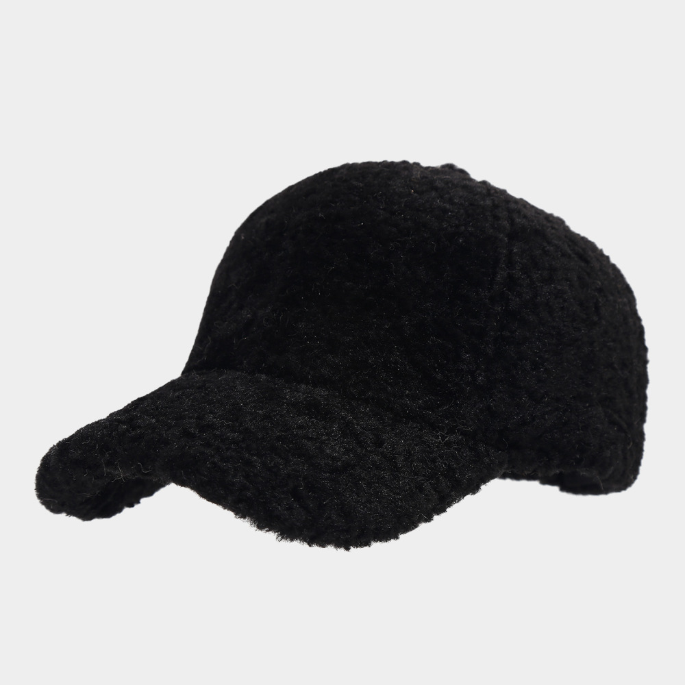 Simple Series Daily Solid Color Imitation Fur Baseball Cap