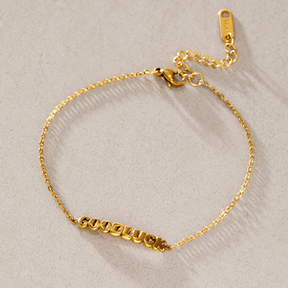 Devil's Eye Stainless Steel Waterproof Gold Color Zircon Women's Charm Bracelets h5Picture3