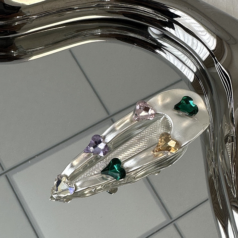 Luxurious Series Retro Irregular Shape Alloy Rhinestone Artificial Gemstone Hair Clips 