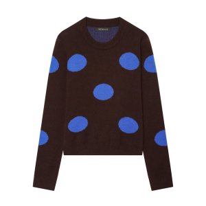 Retro Polka Dots Loose Fit Knitted Jumper h5