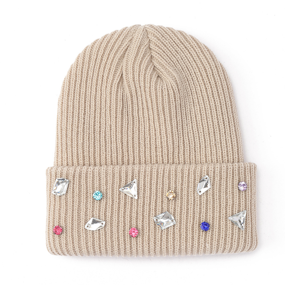Simple Series Casual Solid Color Geometric Shape Polyester Beanie 